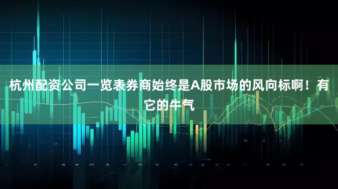 杭州配资公司一览表券商始终是A股市场的风向标啊！有它的牛气